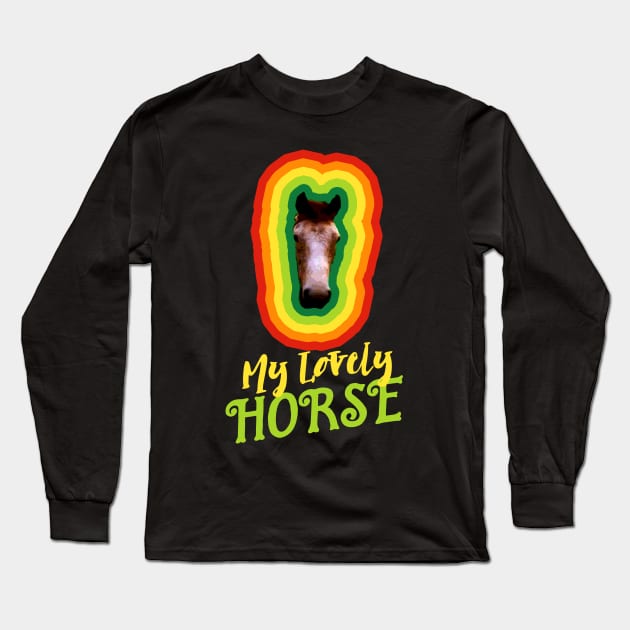 My Lovely Horse Long Sleeve T-Shirt by Meta Cortex